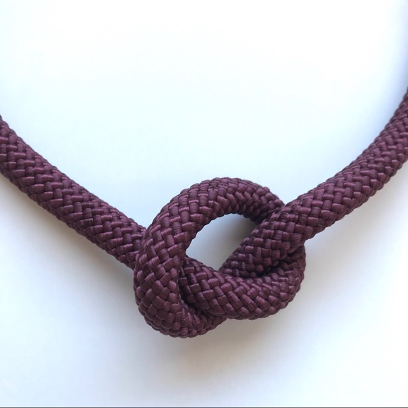 Burgundy rope necklace - Multiple ways to wear - Picture 7 of 11